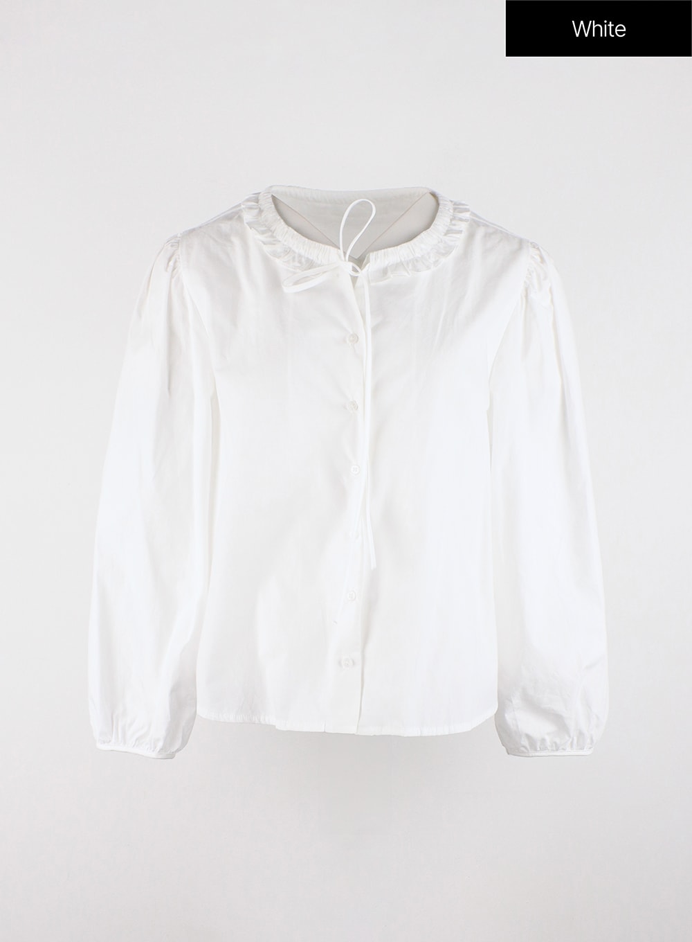 Round Neck Ruffle Hem Long Sleeve Blouse OD326