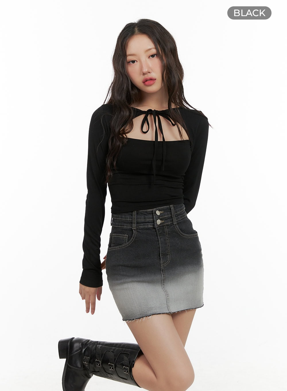 Ribbon String Bolero Long Sleeve CG423