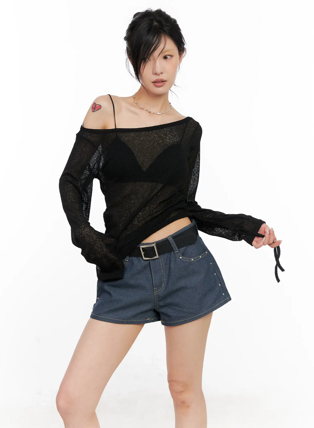 Boatneck Off-Shoulder Long Sleeve CL525