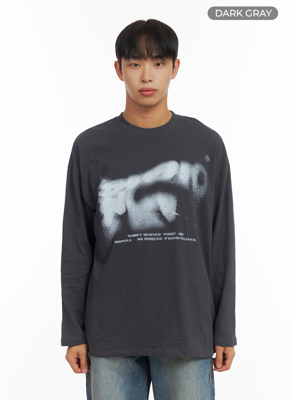 Men's Long Sleeve Casual Graphic Cotton Tee CO408