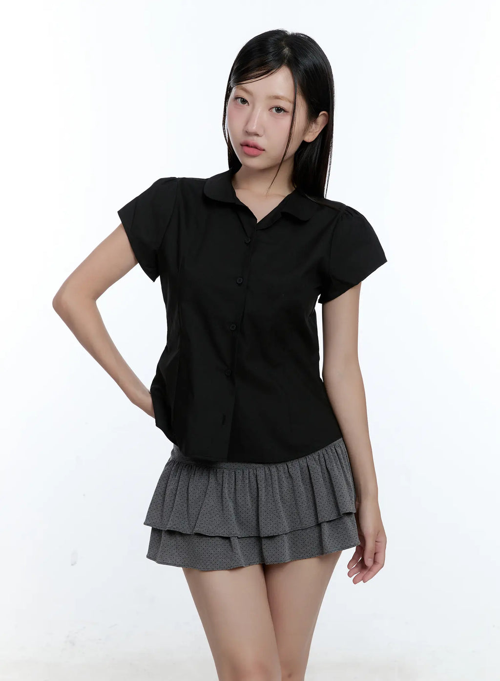 Collared Short-Sleeve Shirt CU527