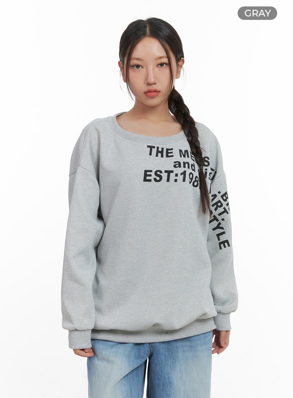 Lettered Crewneck Sweatshirt CO402