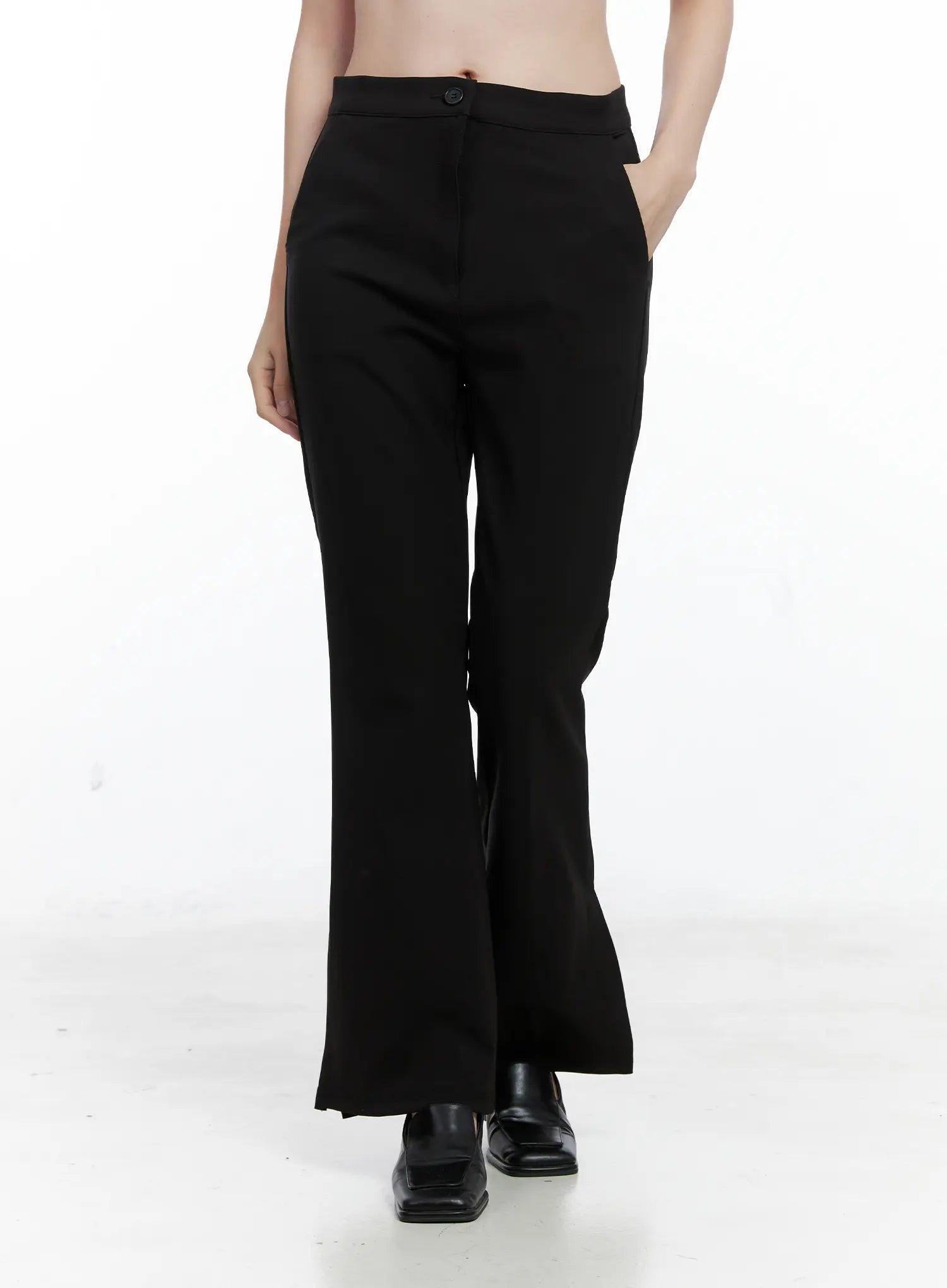 Side Slit Bootcut Trousers CO503