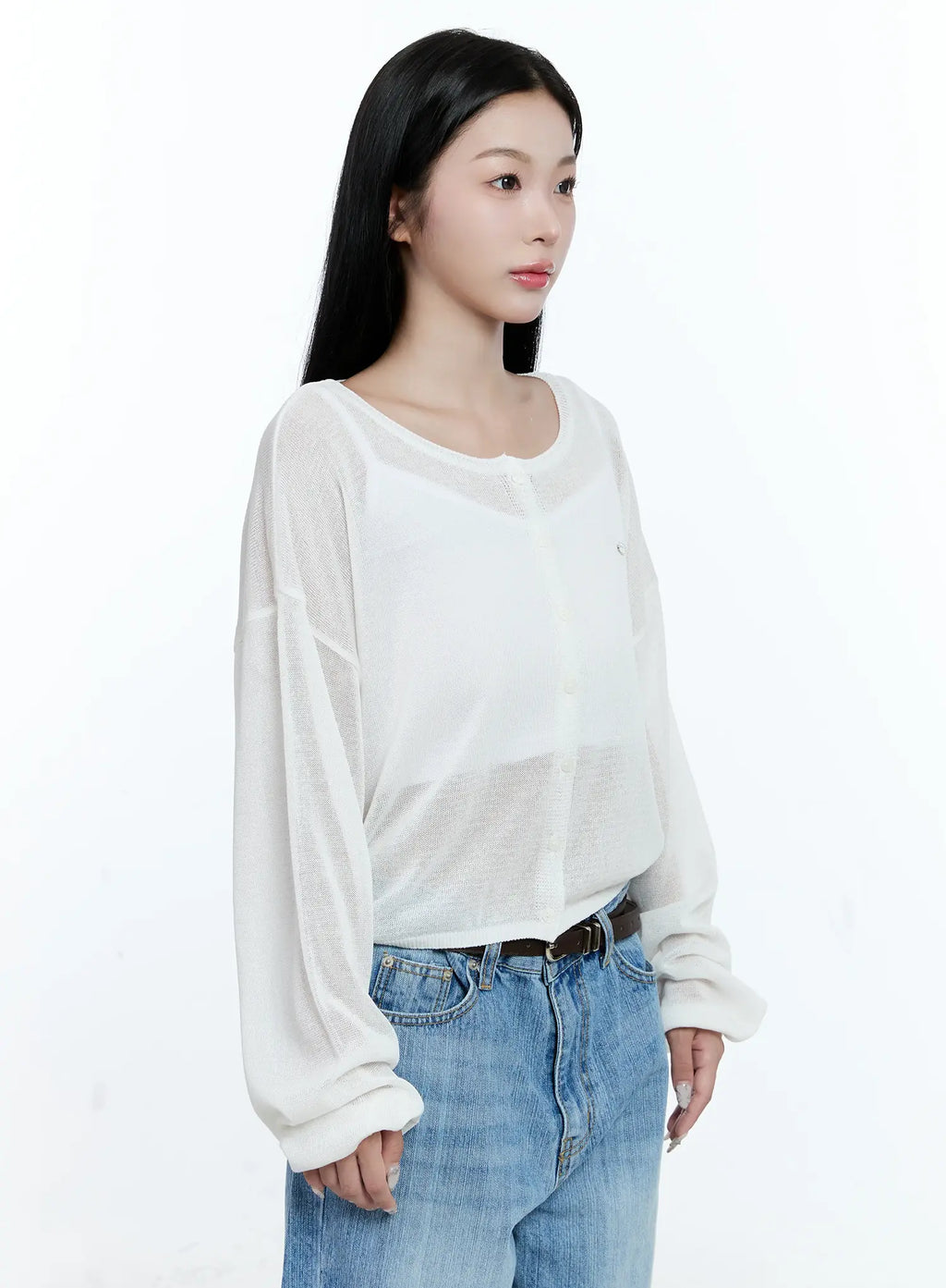 Linen Relaxed-Fit Cardigan CG513