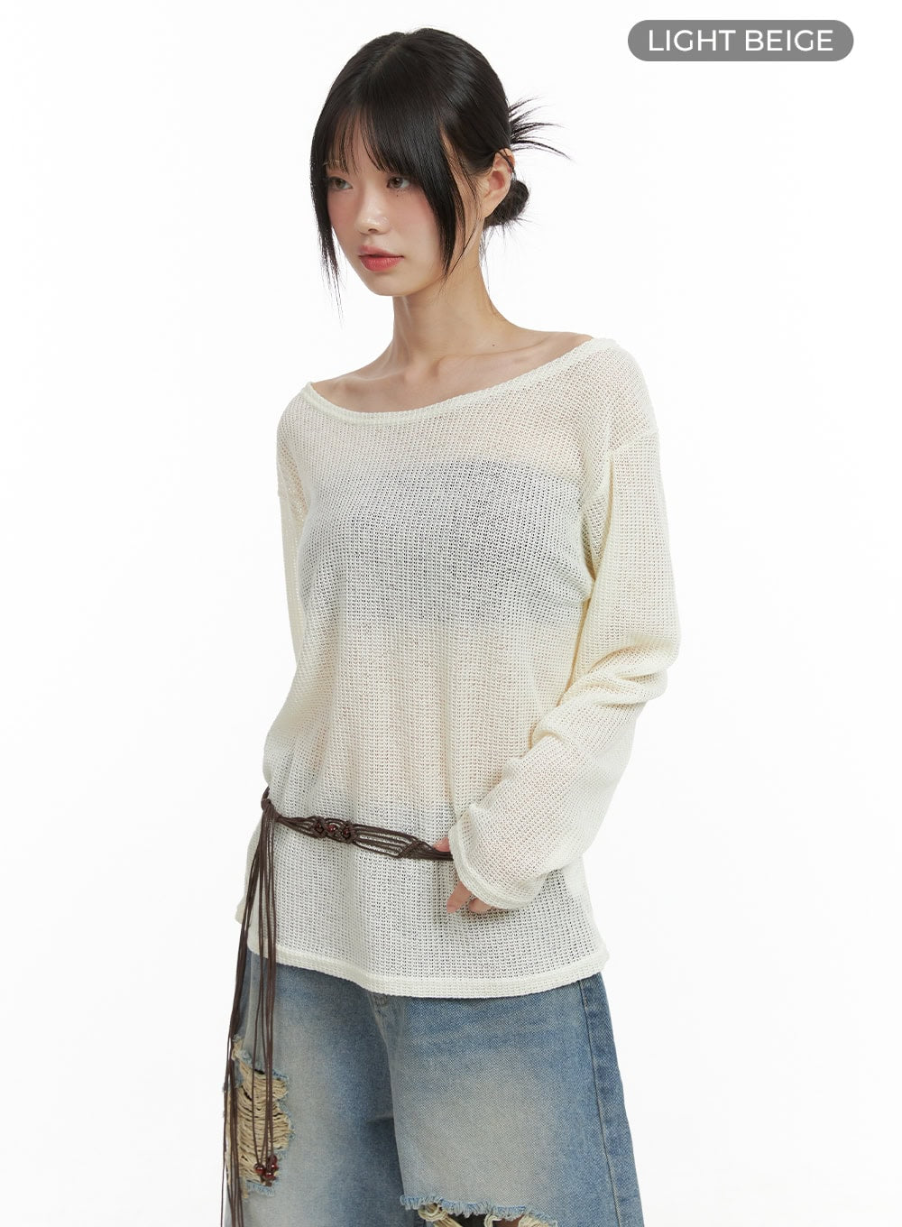 Sheer Bliss Off Shoulder Sweater CL412