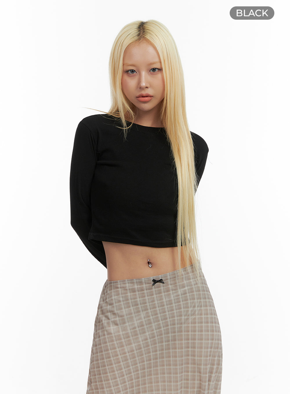 Cut Out Slim-Fit Crop Top CO414