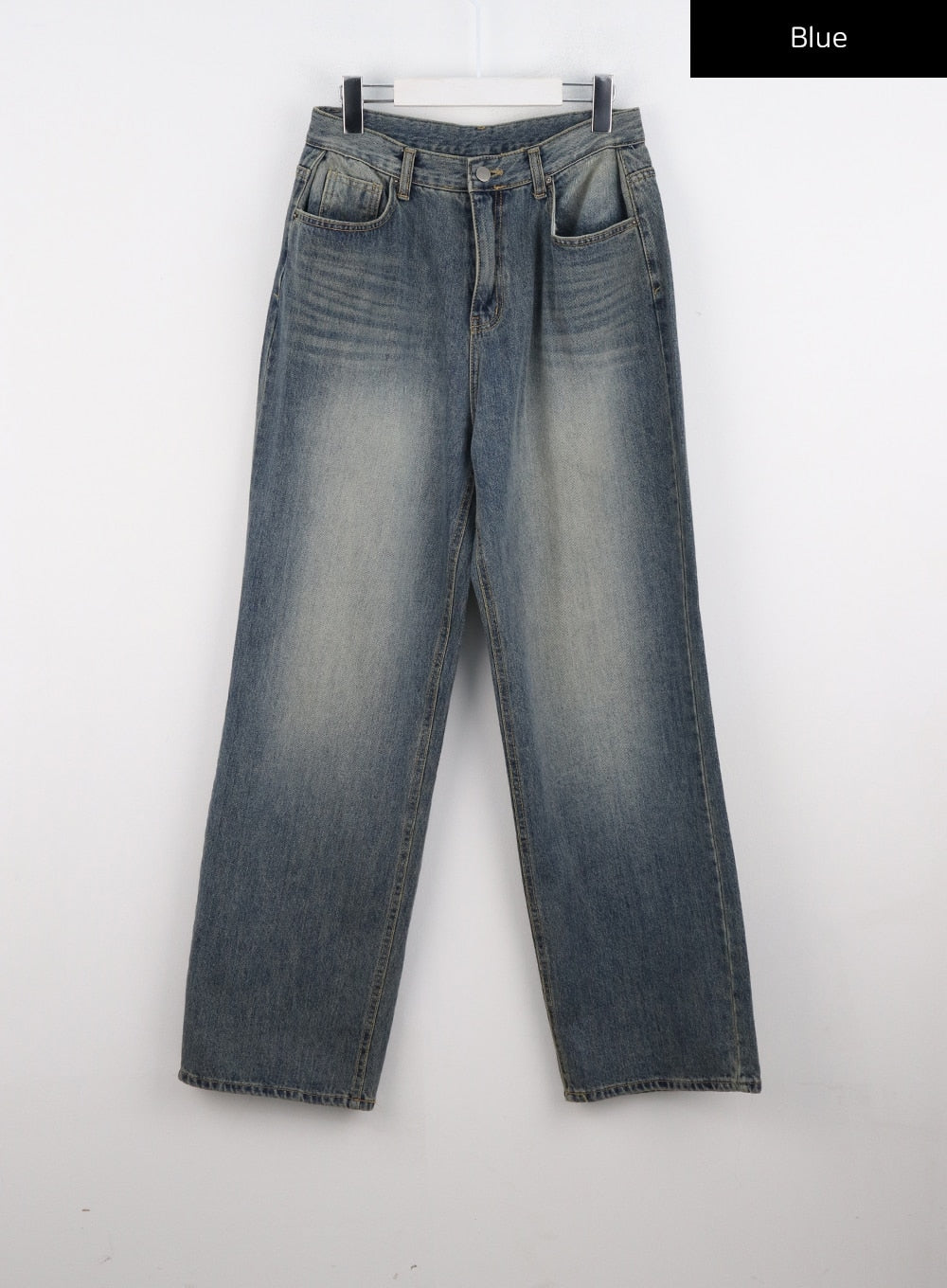 Wide-Fit Washed Jeans CO313