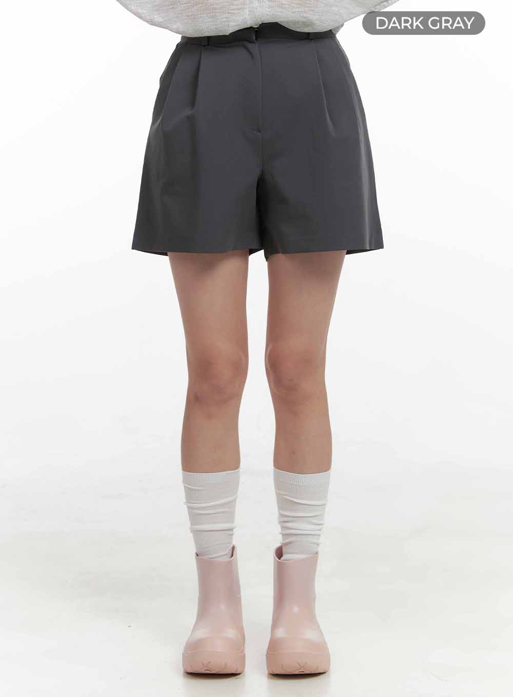 Solid Pintuck Short Slacks OL416