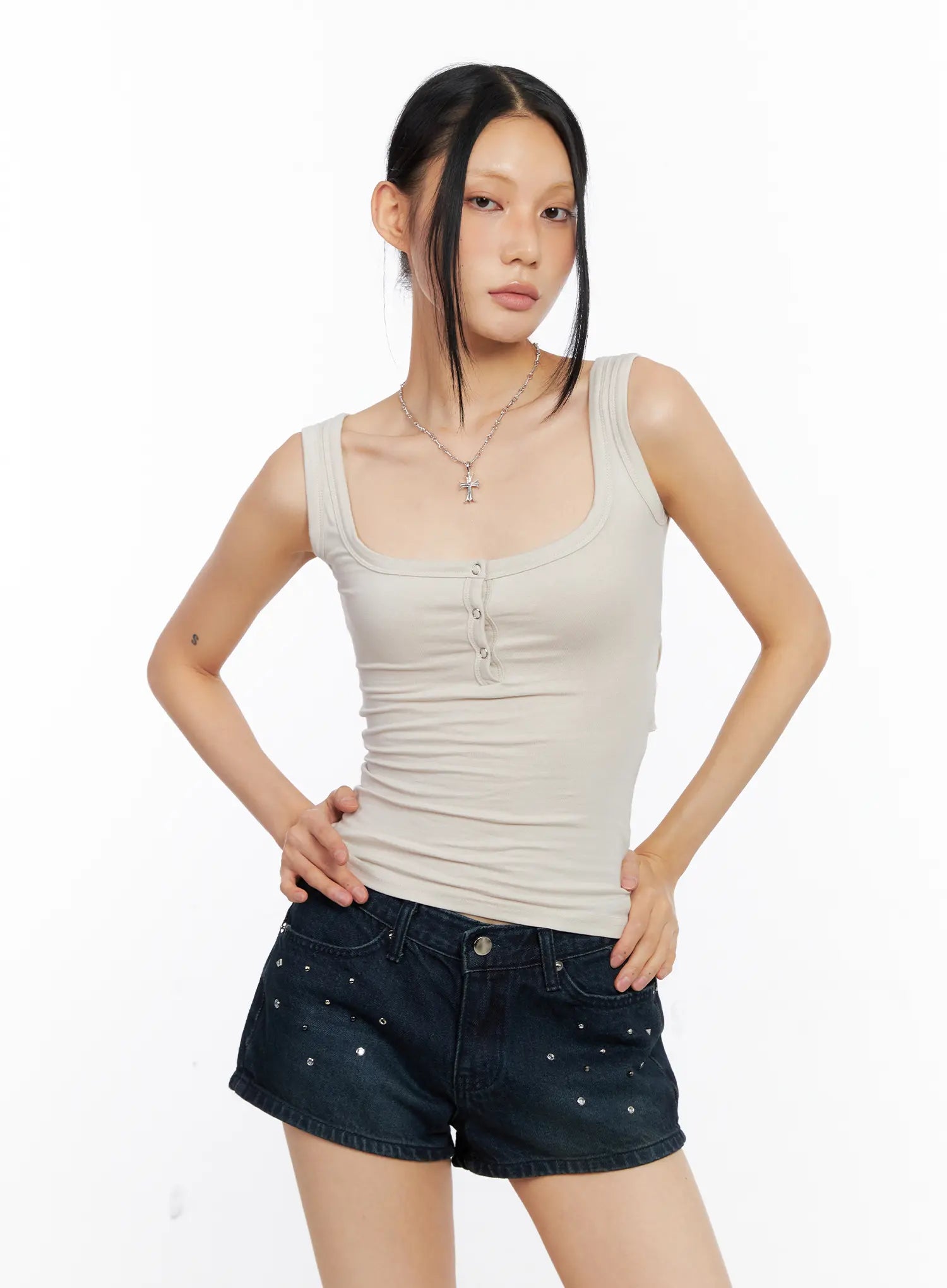 Back Tie Ribbon Tank Top CL530