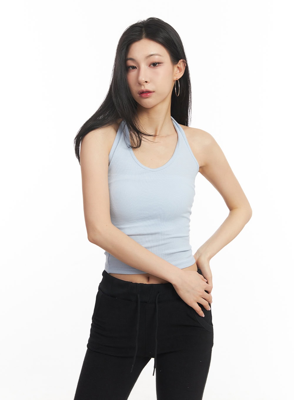 Essential Halter Crop Tank Top CA503