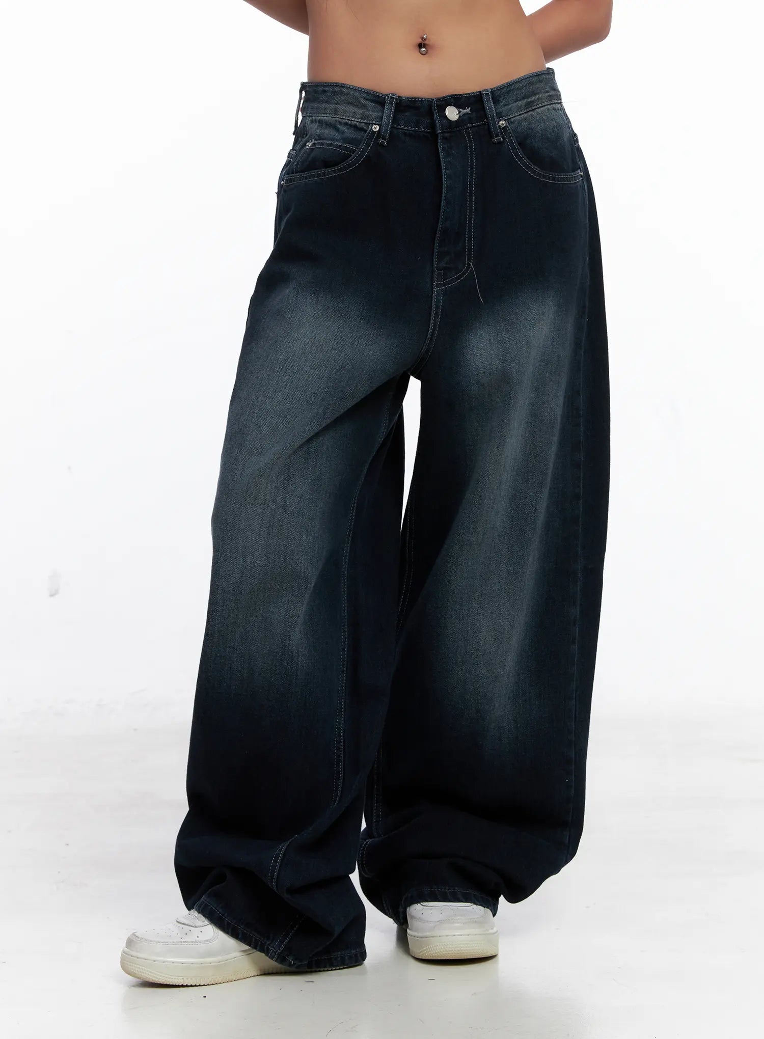 RM Washed Wide Leg Jeans CS522