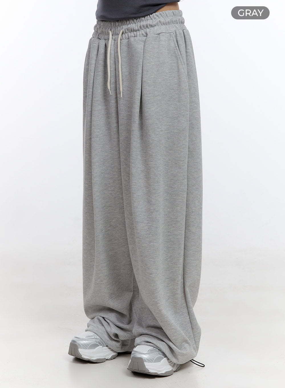 String Pintuck Wide Sweatpants CO419