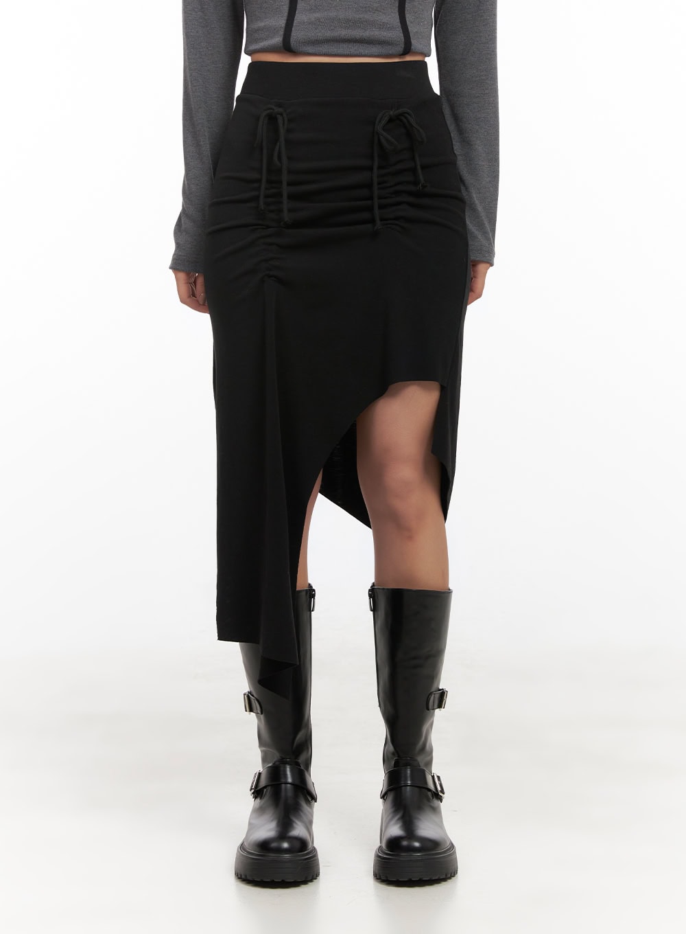 Asymmetric Slim-Fit Midi Skirt CD411