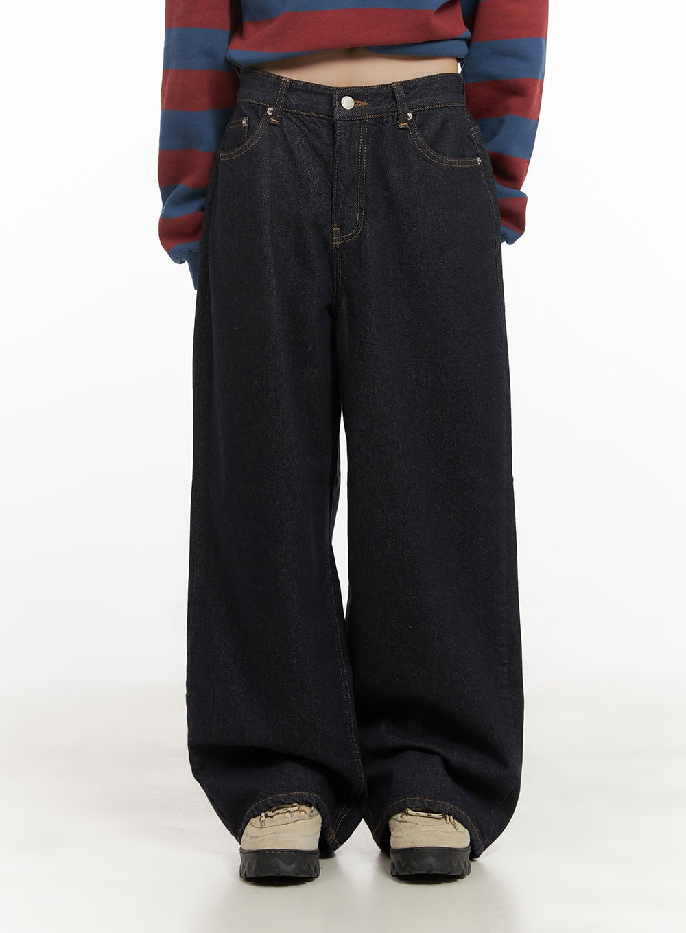 Allie Stitched Wide-Leg Jeans CD430