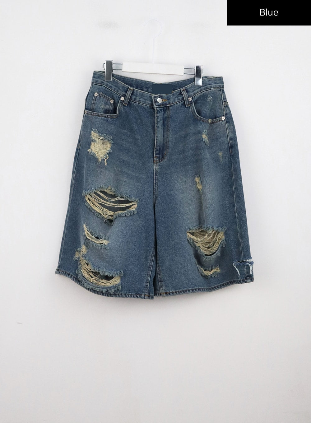 Ripped Bermuda Pants Unisex CG303