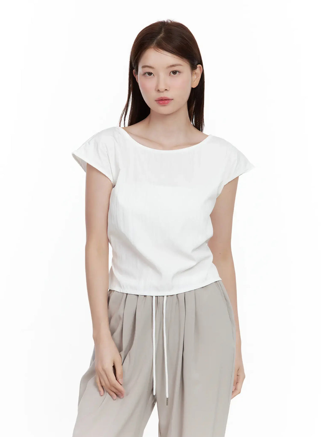 Wide-Neck Open-Back Top CL502