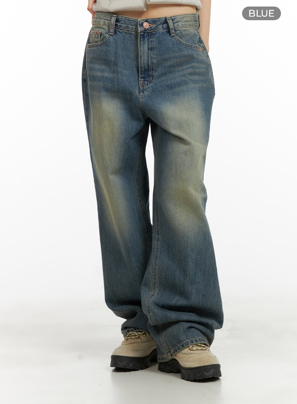 Breezy Wide-Fit Baggy Jeans CY414