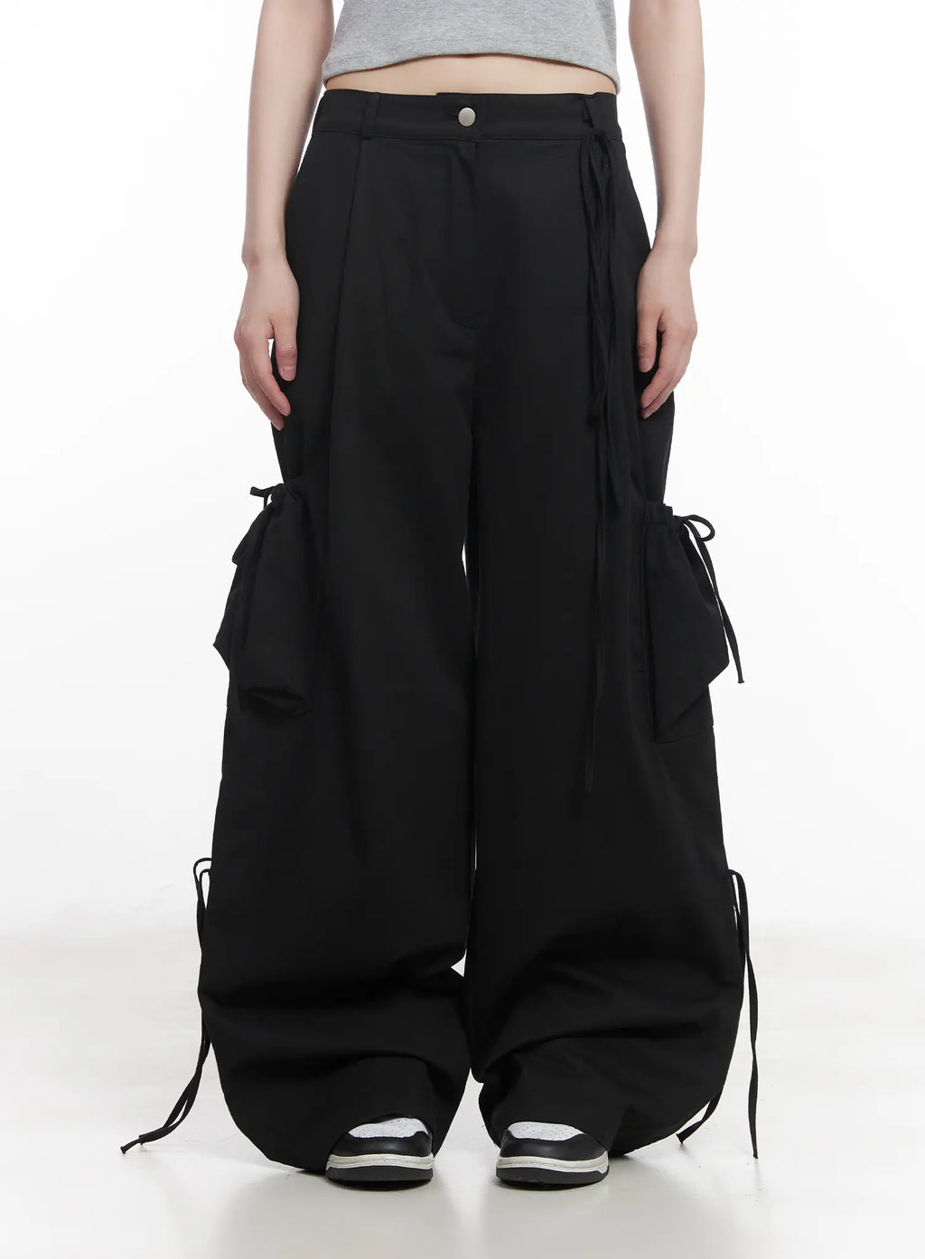 Strap Cargo Wide-Leg Pants CU518
