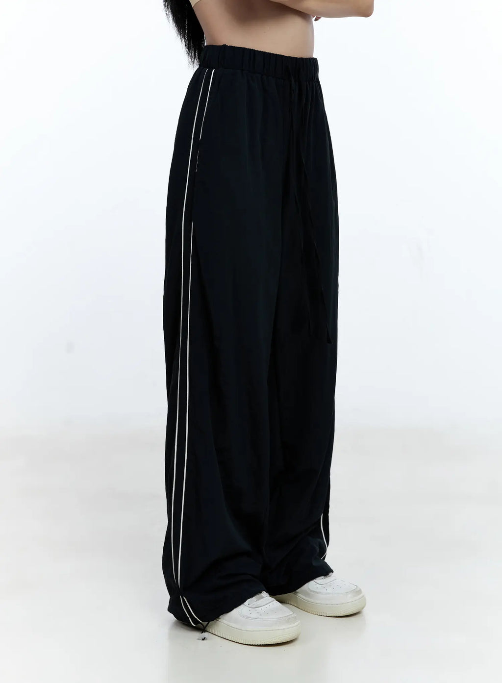 Nylon Wide-Leg Track Pants CG512