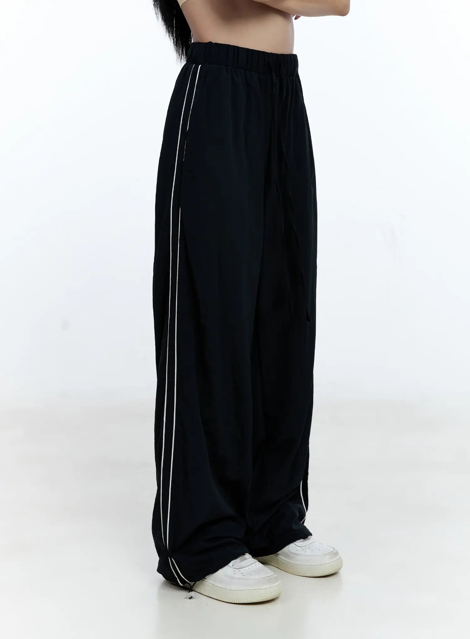 Nylon Wide-Leg Track Pants CG512