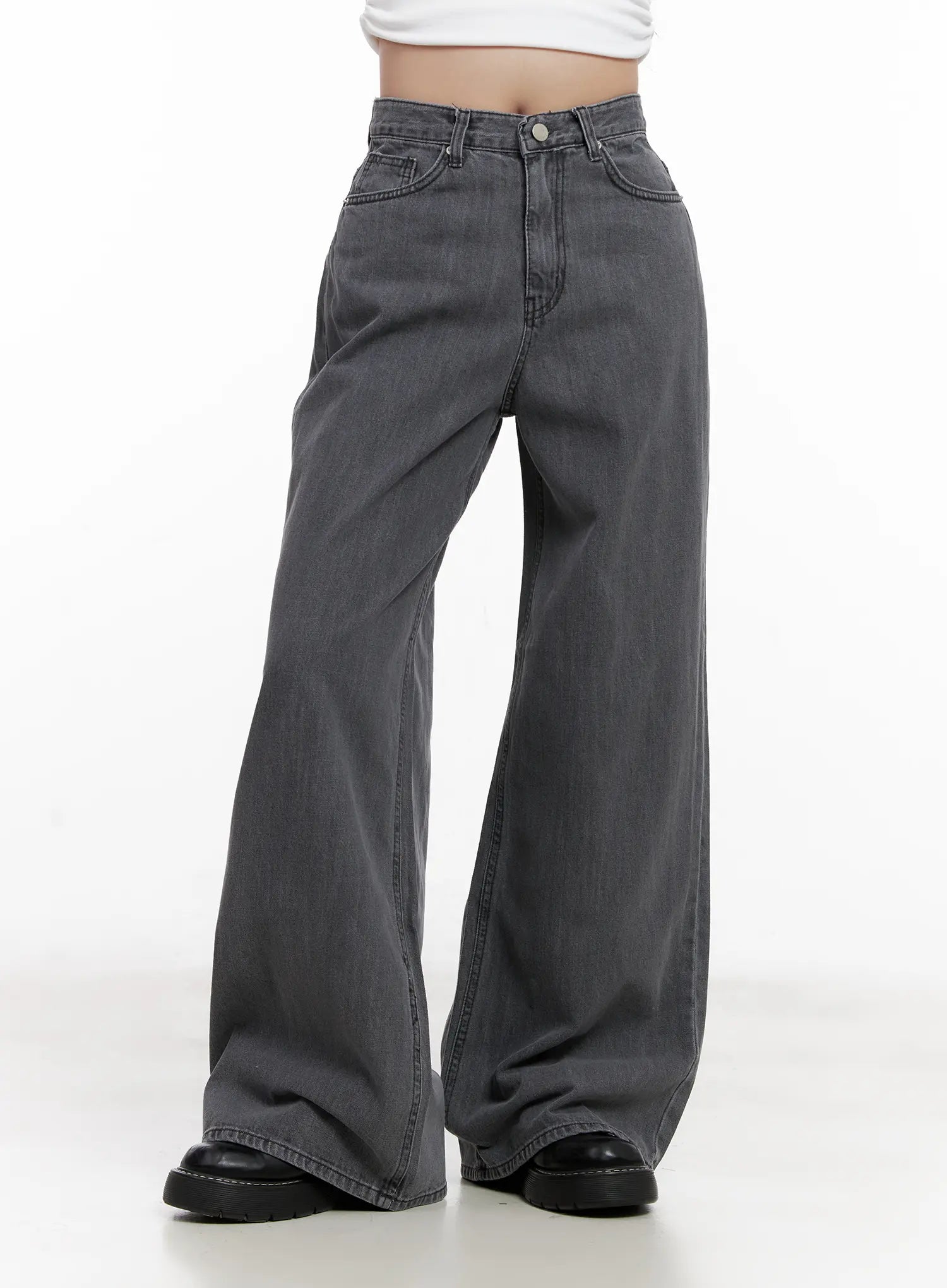 Jiyeon Dark Gray Denim Jeans CL516