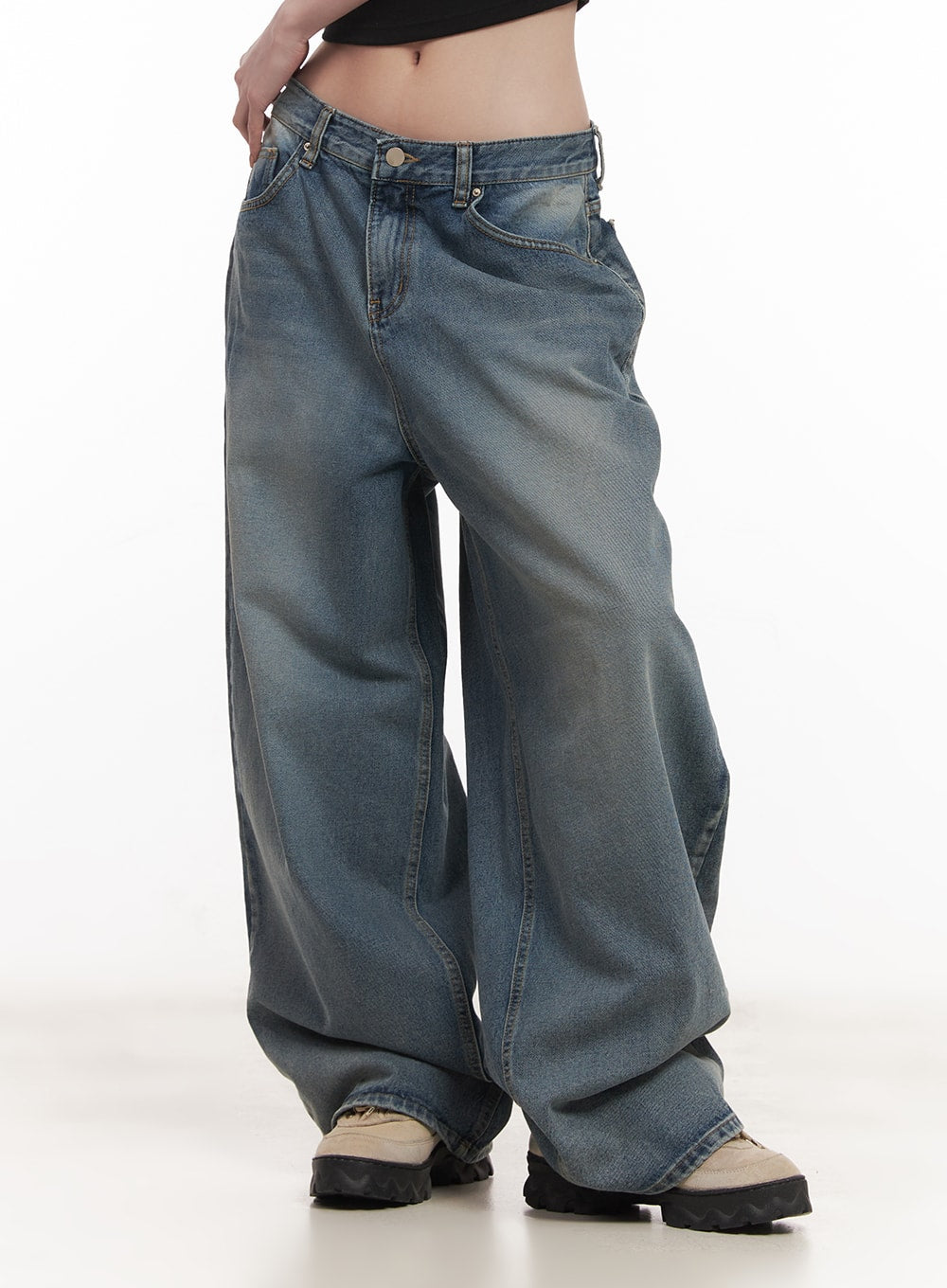Shelly Washed Baggy Jeans CM518