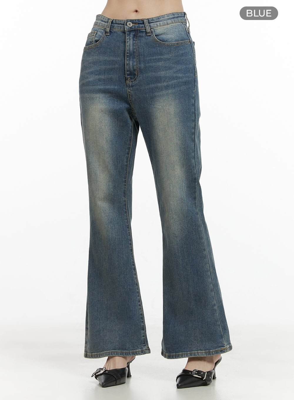 Skye Washed Long Bootcut Jeans OO401