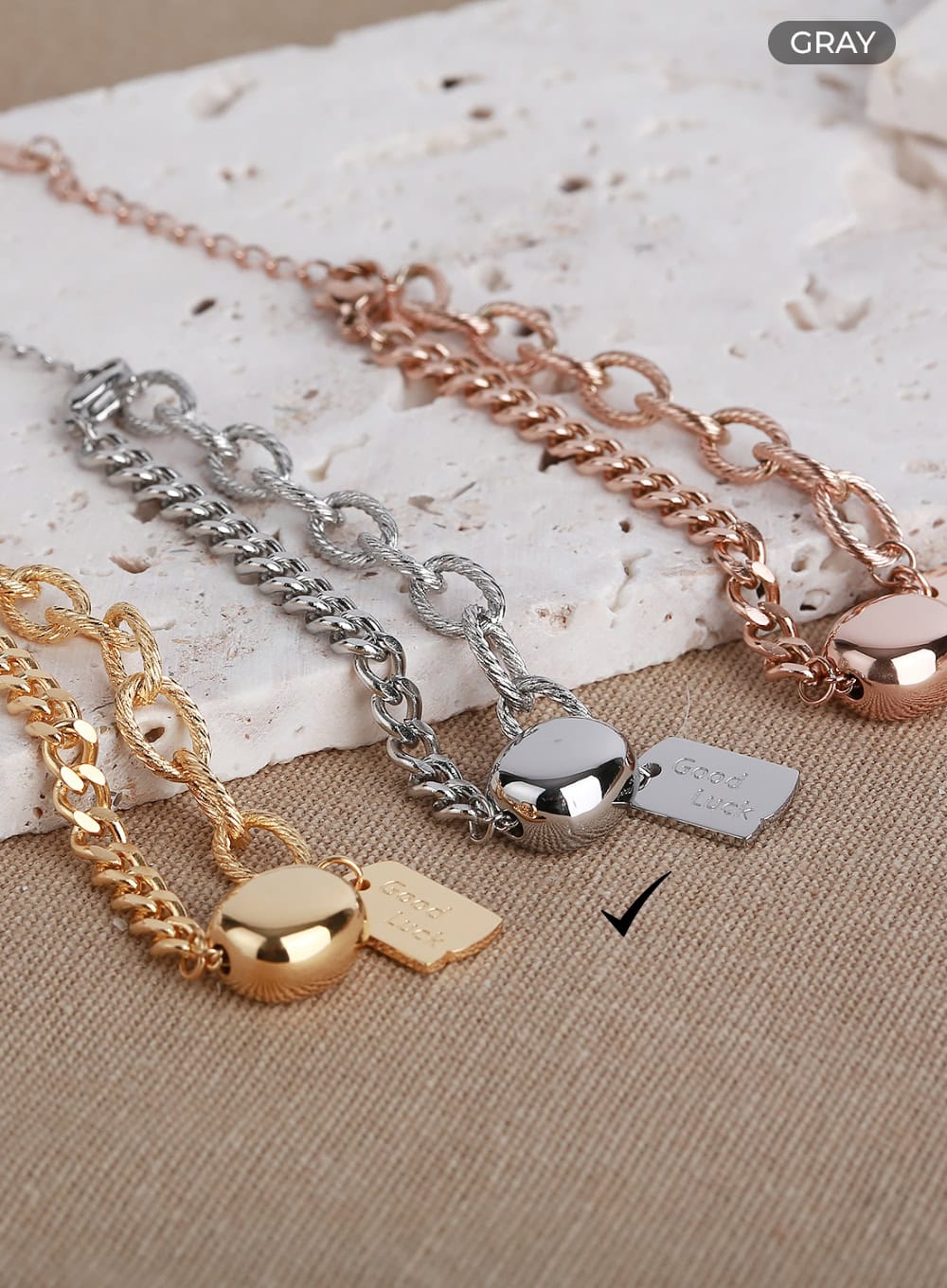 Lucky Pendant Chain Bracelet IL411