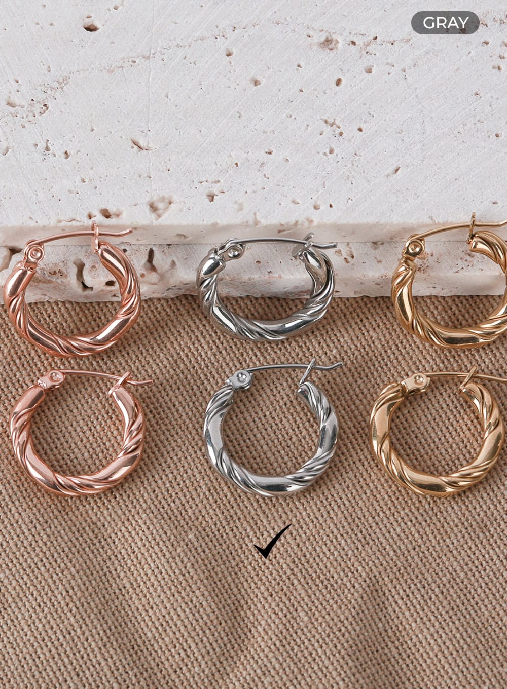 Twist Ring Earrings IL404