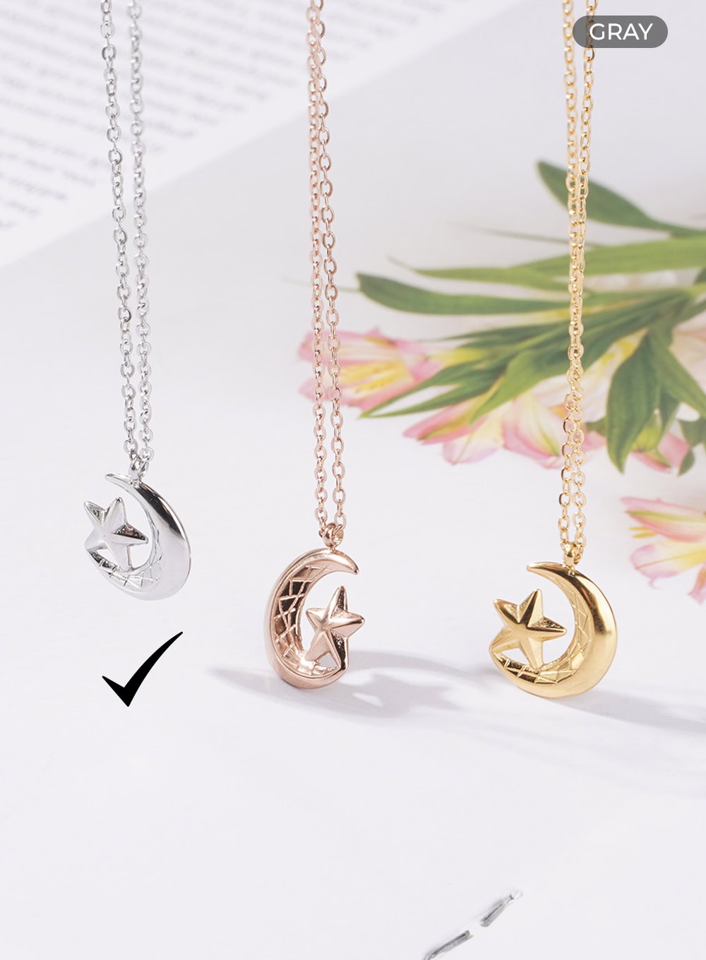 Star Crescent Necklace IL405