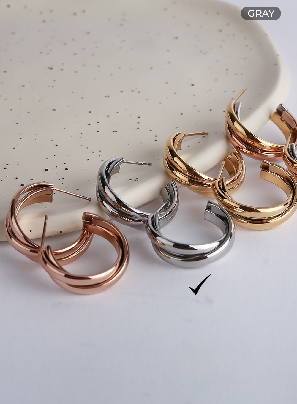 Two Line Ling Earrings IL404