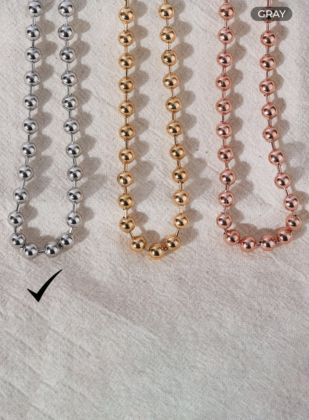 Bold Ball Chain Necklace IL403