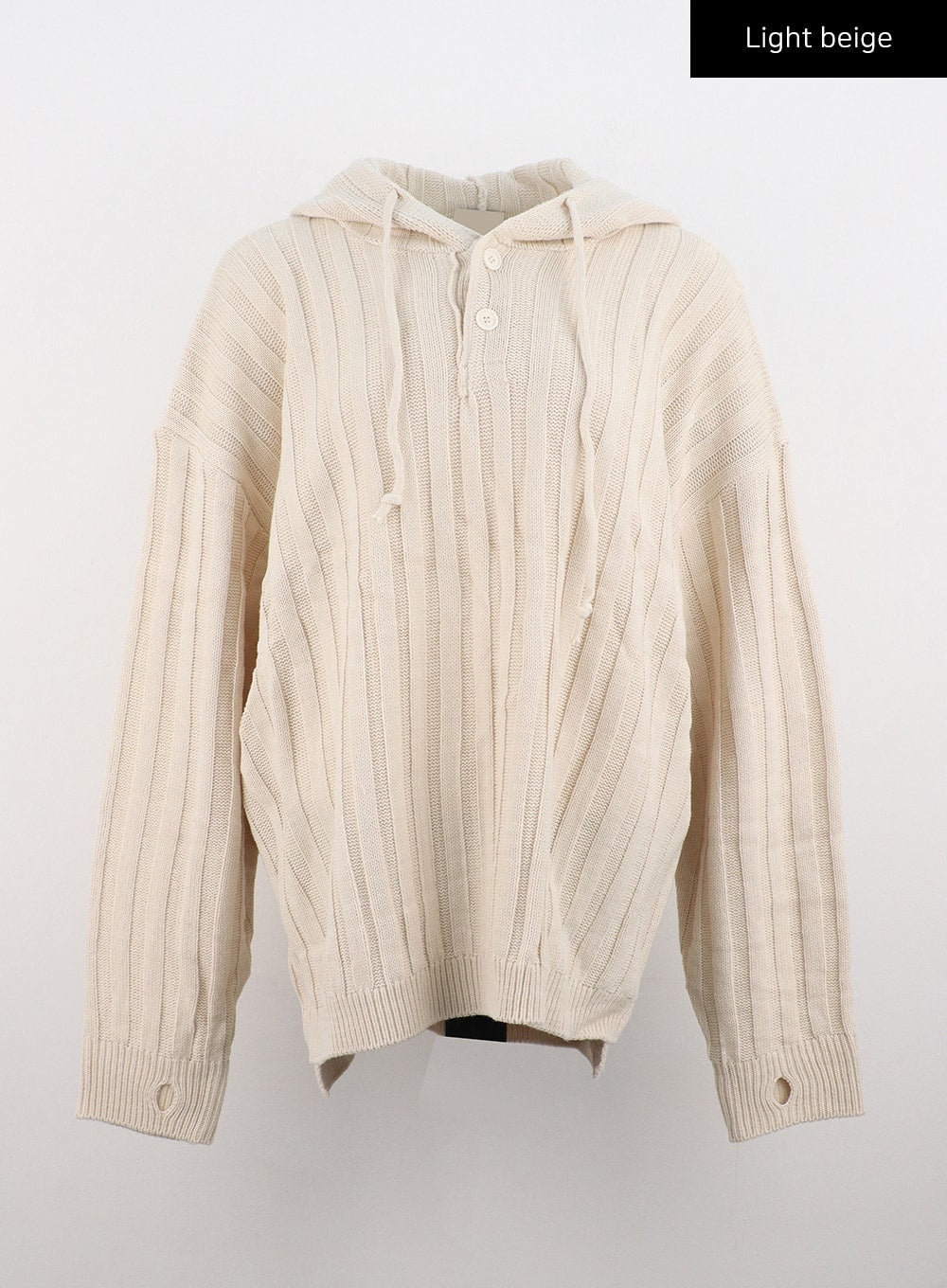 Buttoned Hooded Sweater CO323
