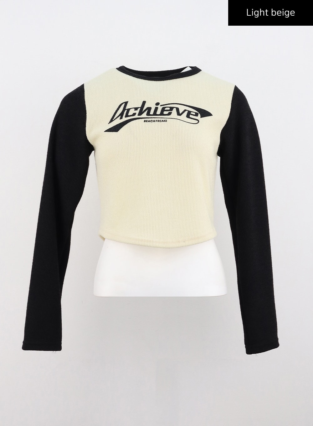 Graphic Long Sleeve Crop Top CO313