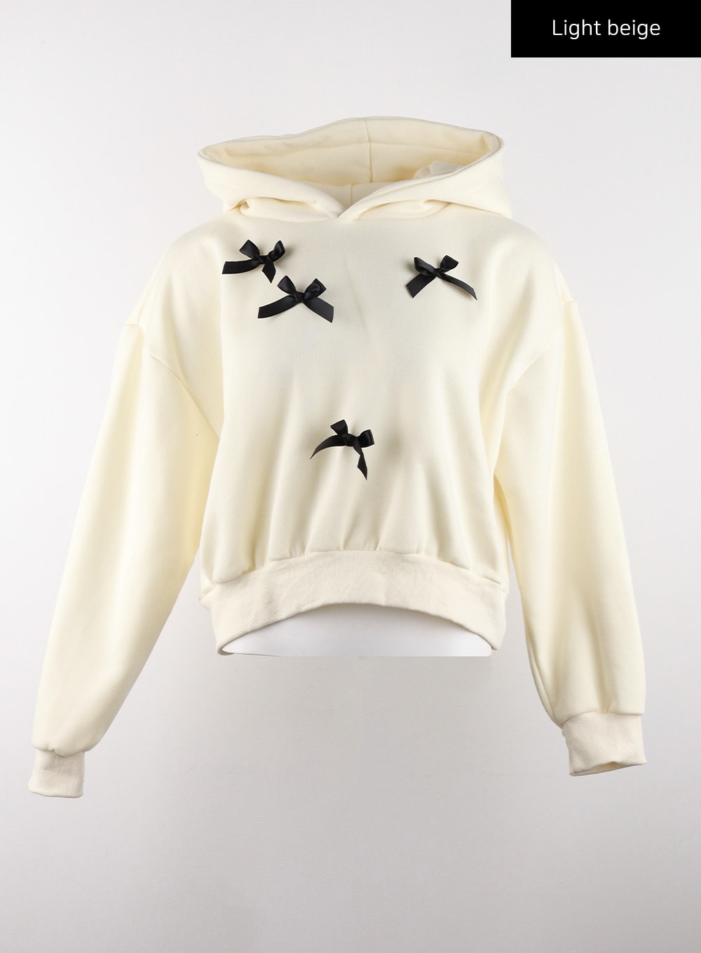 Ribbon Solid Essential Cropped Hoodie CD320