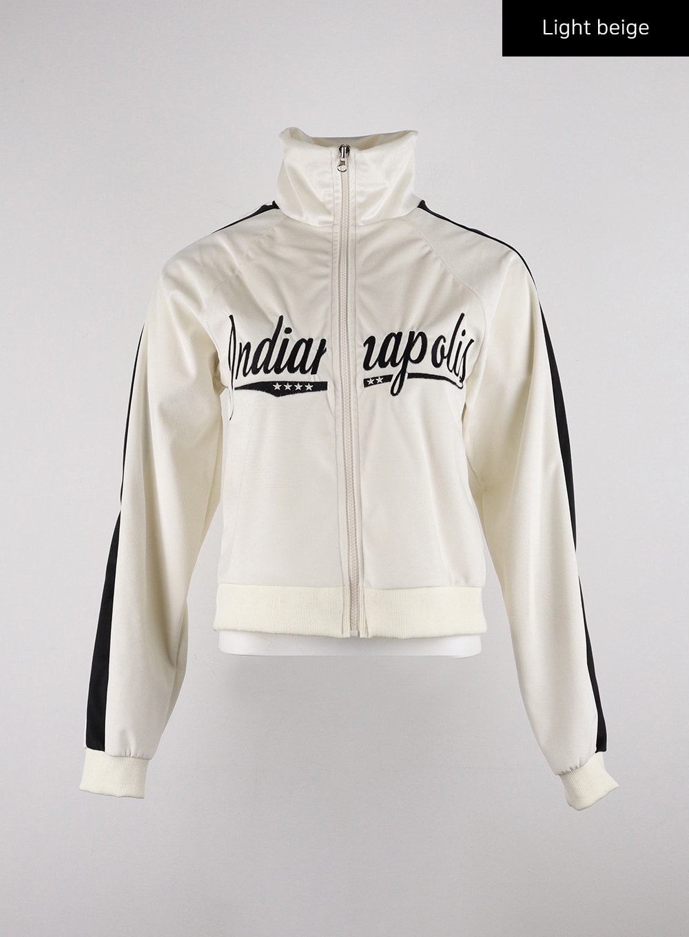 Zip Up Velvet Lettering Jacket CD311