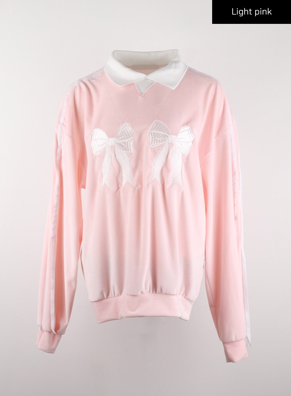 Terry Collar Double Ribbon Sweatshirt CD319