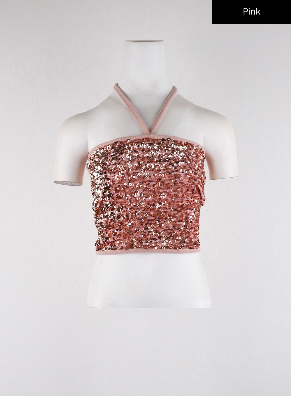 Sequin Halter Crop CD321