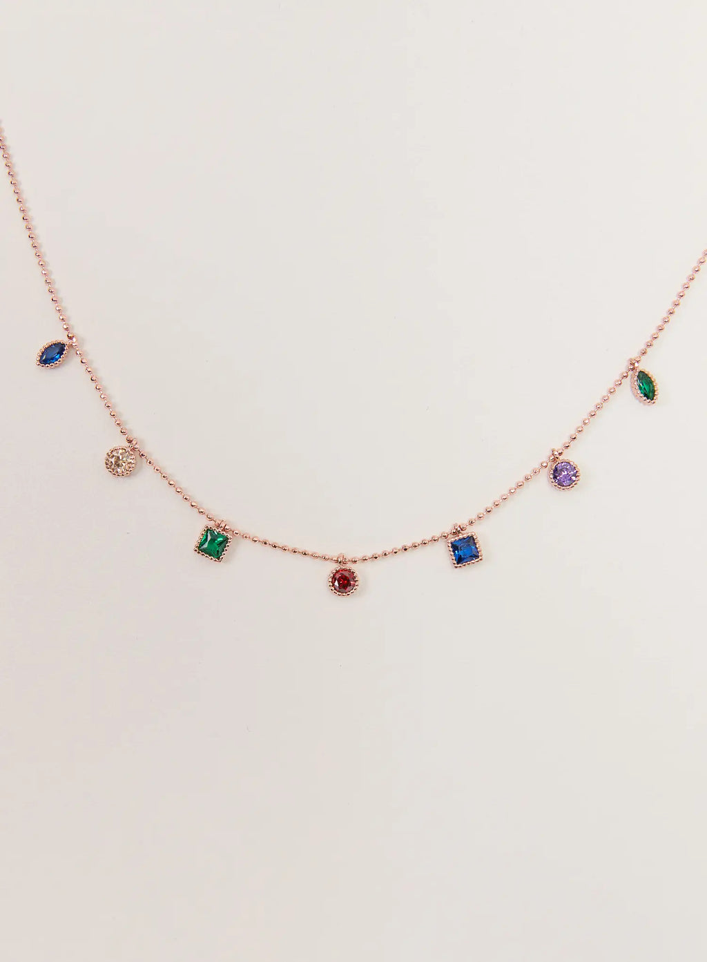 Rainbow Cubic Necklace IS517