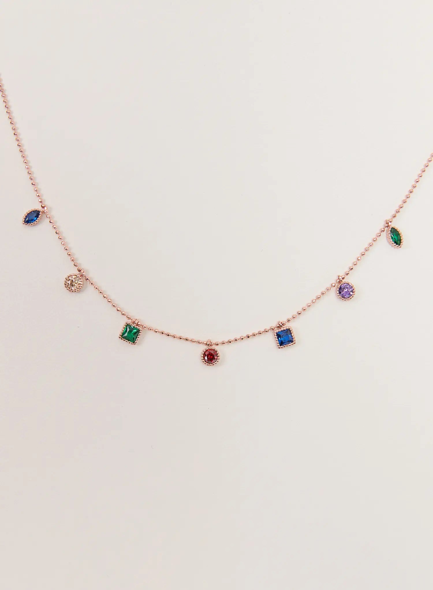 Rainbow Cubic Necklace IS517