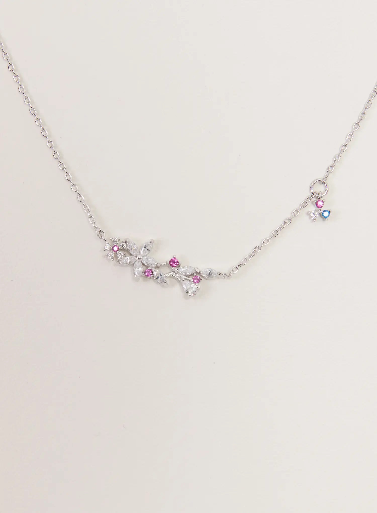 Accent Petal Ruby Necklace IS517