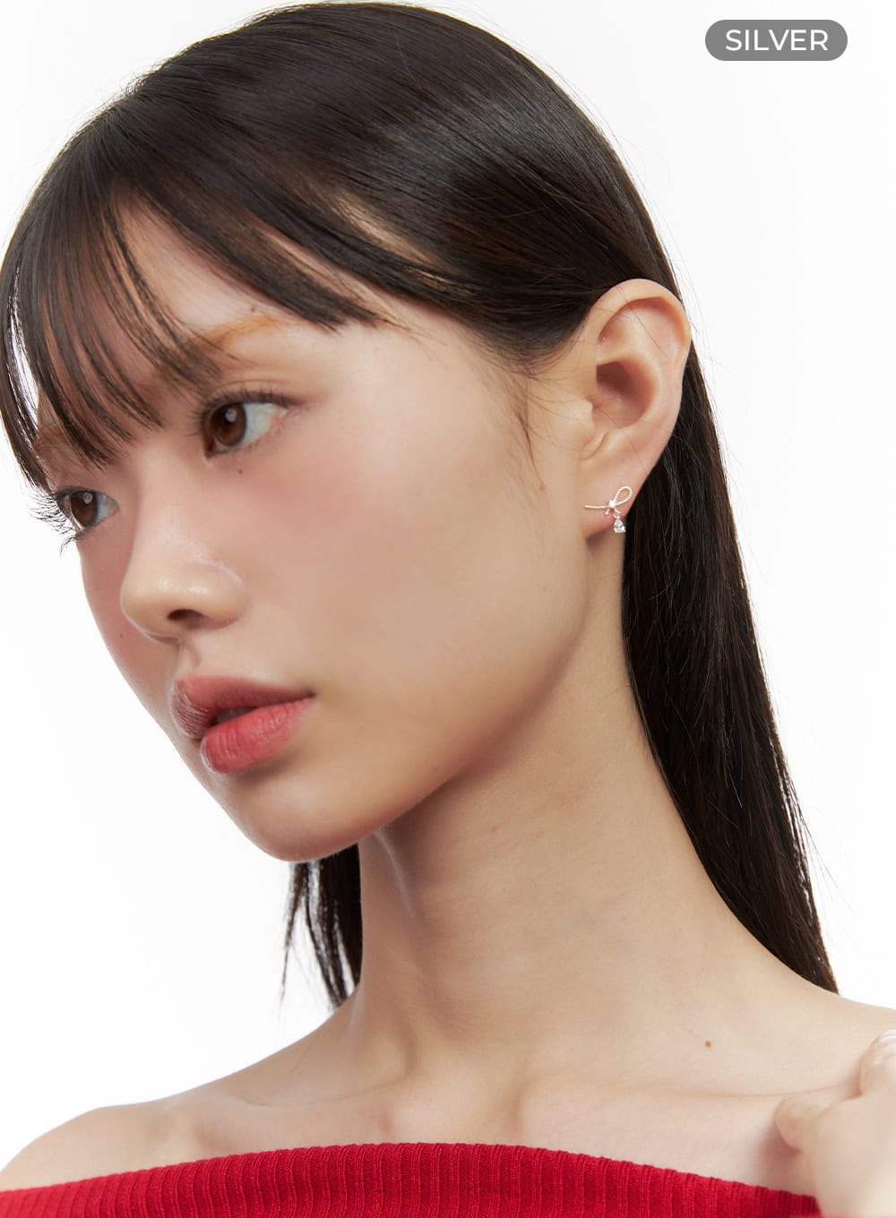 Simple Silver Earrings IO418