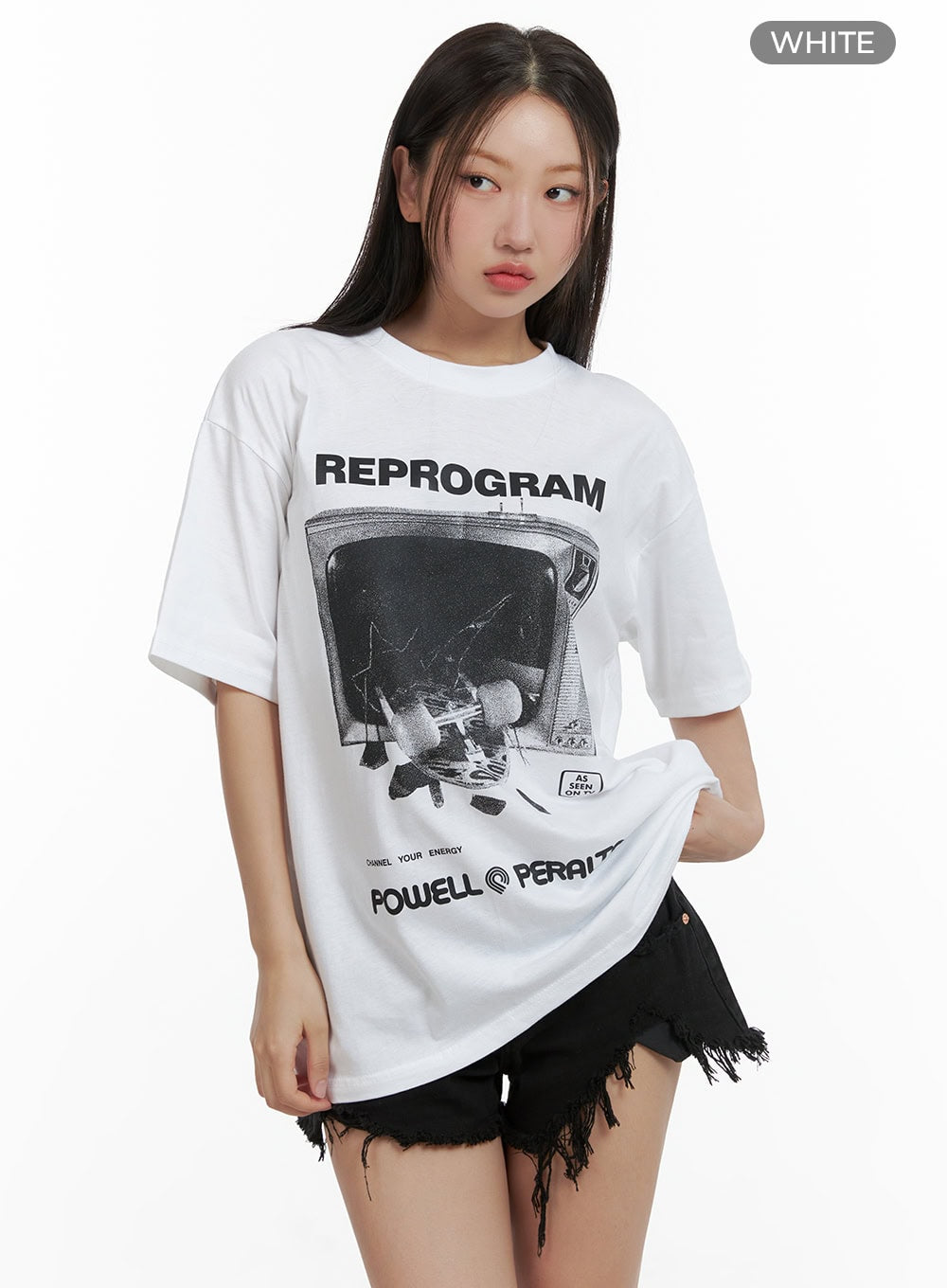 Reprogram Graphic Oversized T-Shirt (Unisex) CU405