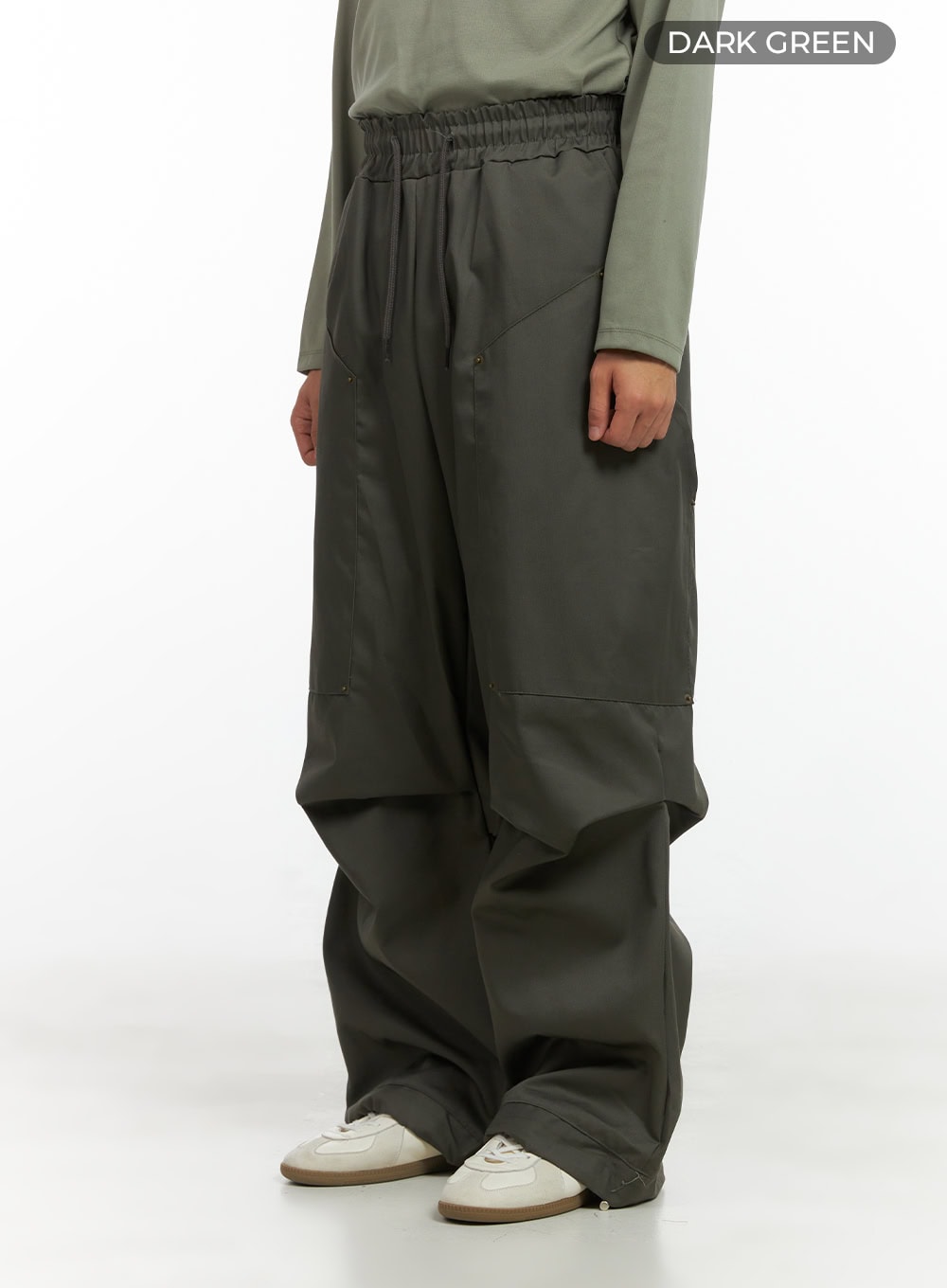 Wide-Fit Pintuck Cotton Pants CO410