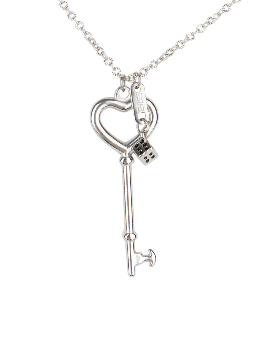 Heart Key Long Necklace CO503