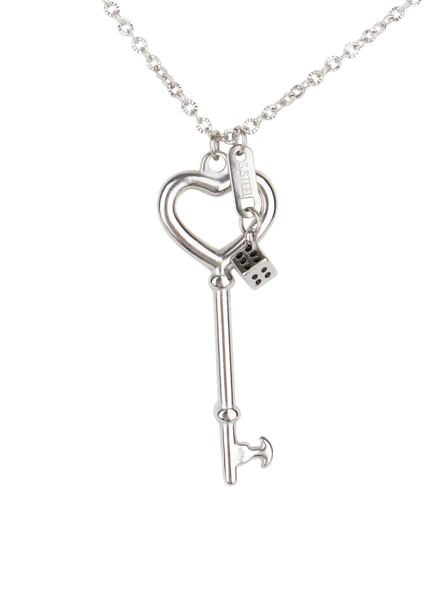 Heart Key Long Necklace CO503