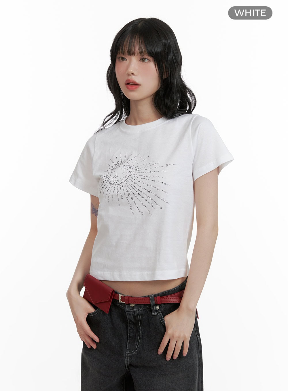 Graphic Cotton Crop Tee CU410