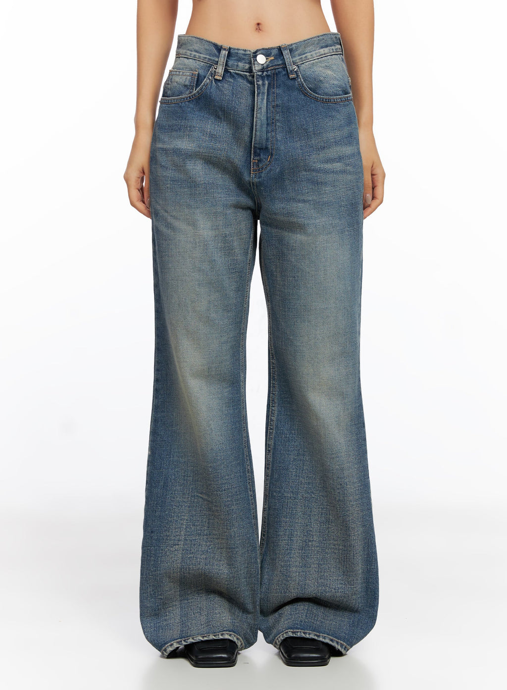 Ryujin Vintage Washed Flare Jeans CO514