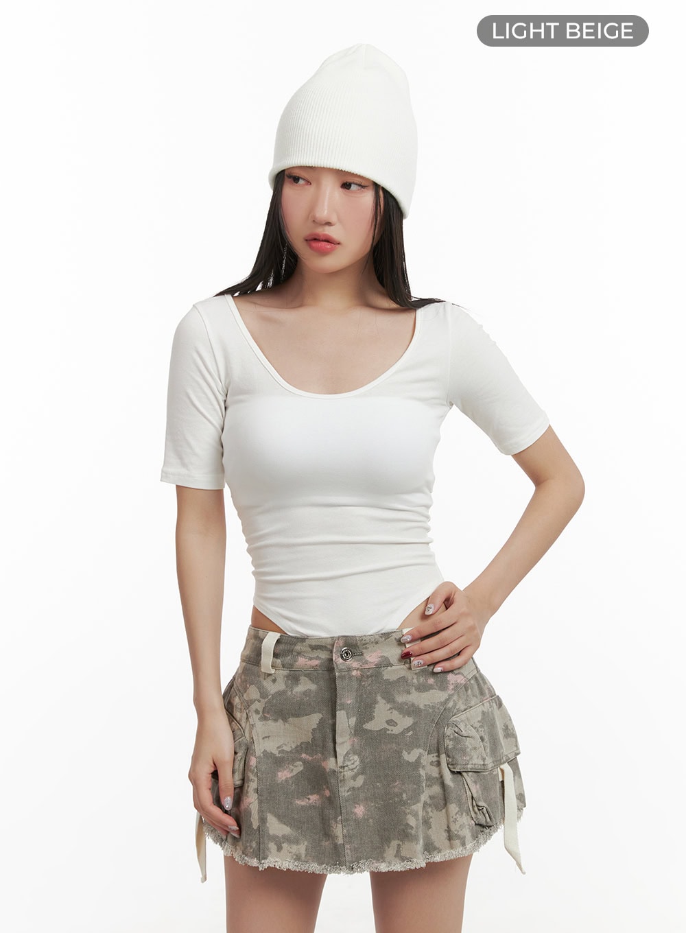 Basic Short Sleeve Bodysuit CY403