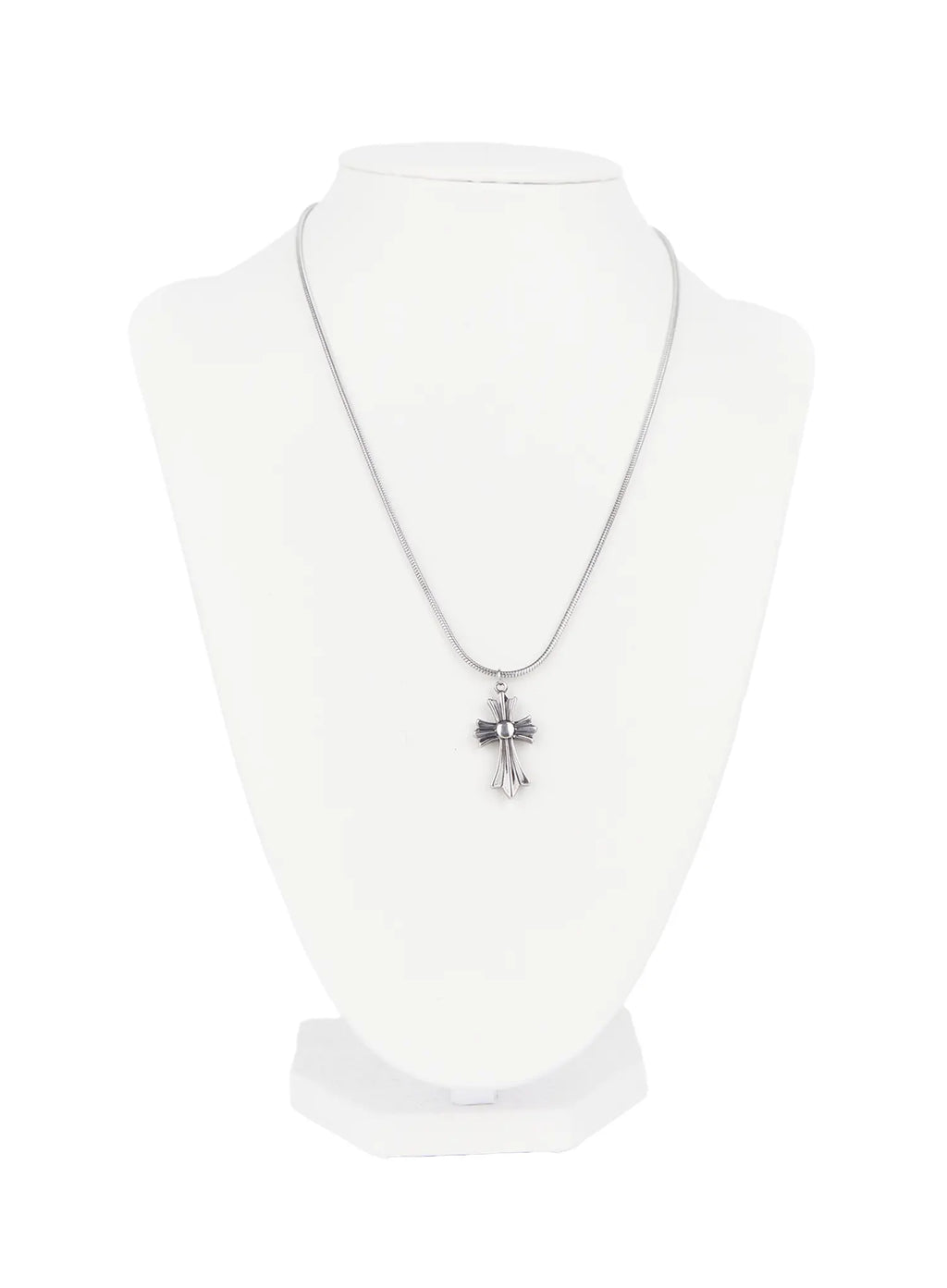 Gothic Silver Cross Chain Necklace CS511